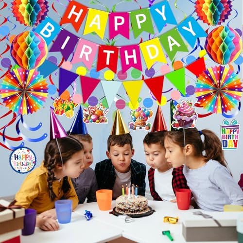 Colorful Happy Birthday Decorations Set