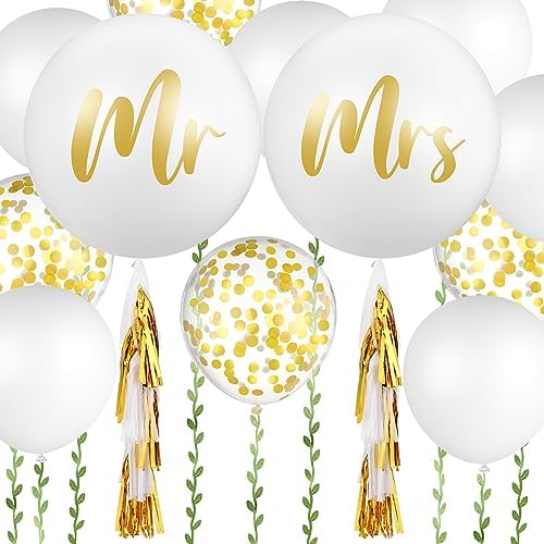 Wettarn 15 Pcs Giant Wedding Balloon Decor Kit