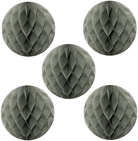 Allydrew Tissue Honeycomb Ball 6 Inch Gray 5 Pack