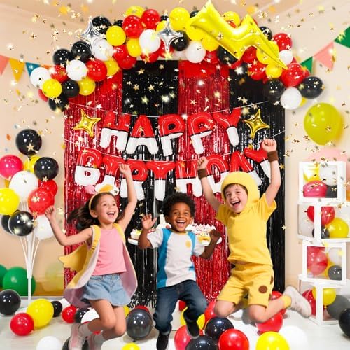 YIIHMEI Happy Birthday Balloons with Anime Letters