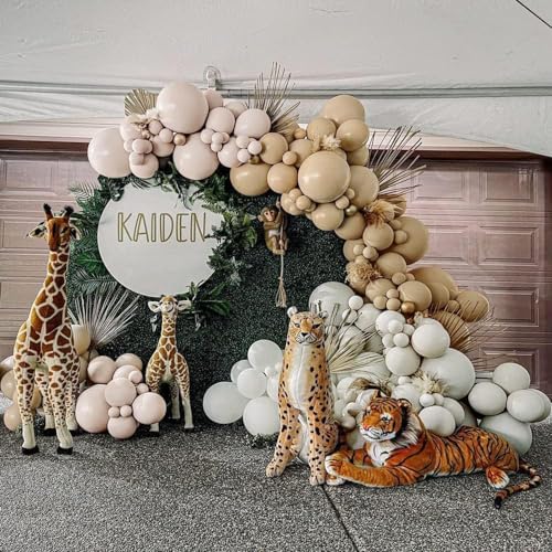 Sand White Balloon Garland Kit with 124Pcs Arch