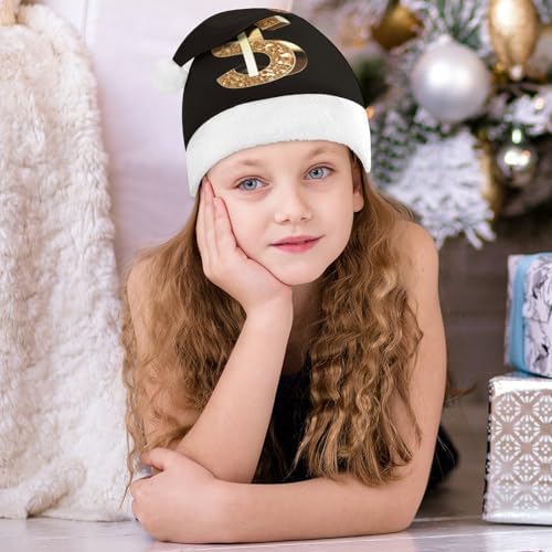 Santa Hat with Gold Dollar Sign Christmas Headwear