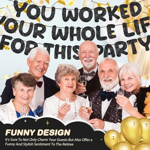 Fulmoon You Worked Your Whole Life For This Party Banner Black