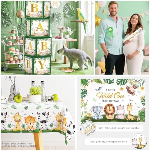 Cocomigo 260PCS Safari Baby Shower Decor Set