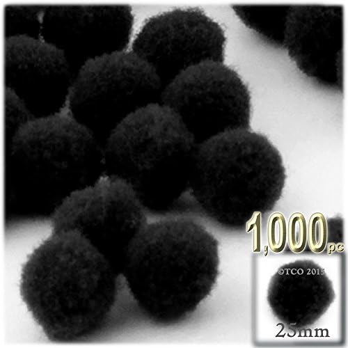 The Crafts Outlet 1000 Piece Multi Purpose Pom Poms Neon Green 25mm