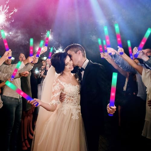 115 Pack LED Foam Glow Sticks with 3 Modes