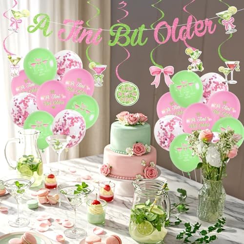 A Tini Bit Older Birthday Banner Decorations Pink