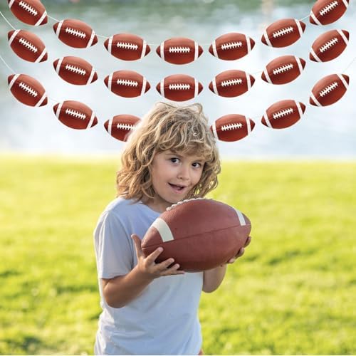 4pcs Football Themed Birthday Party Decorations Pre Strung Banners