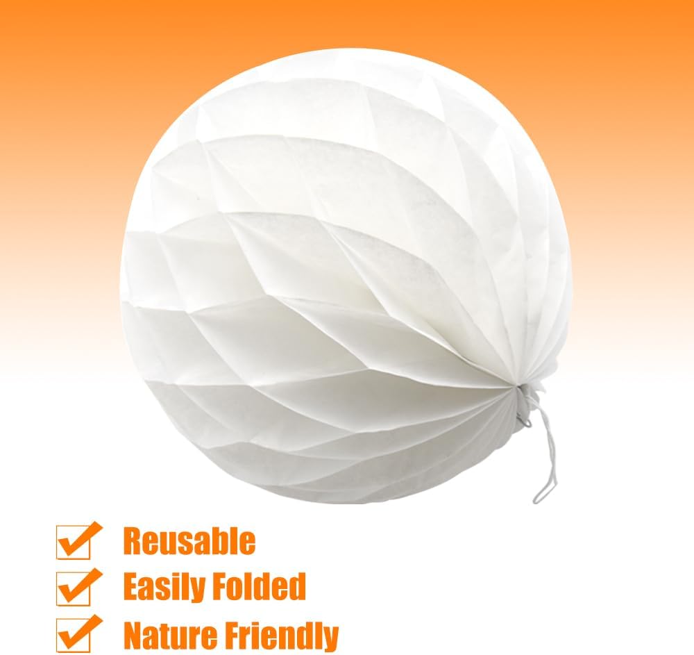 Ruidee 8 Piece Paper Honeycomb Balls Decorations