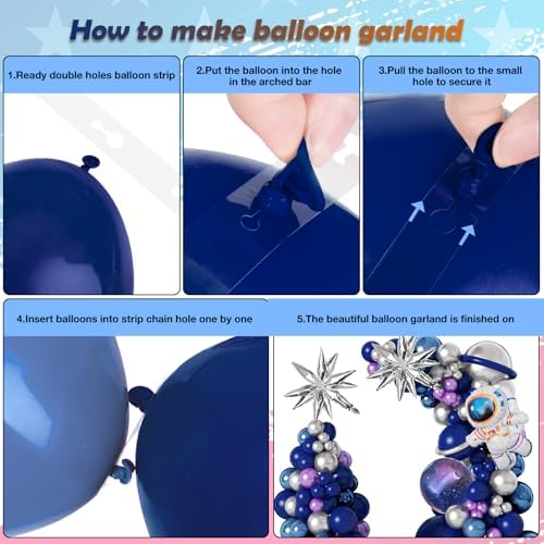 Amandir Space Balloon Garland Kit for Boys Birthday Decorations