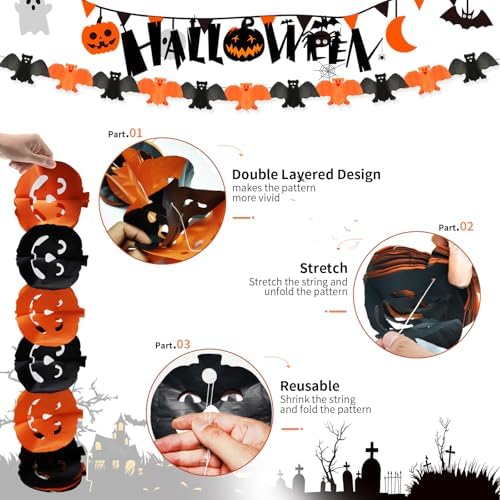 AhfuLife Halloween Decorations Set with Banners