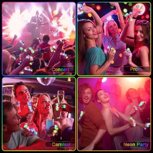 OLUPP 150 Pack LED Light Up Rings Party Favors