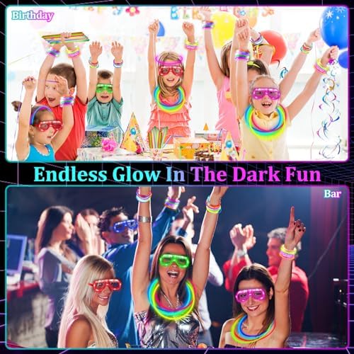 TURNMEON 148 PCS Glow in the Dark Party Supplies