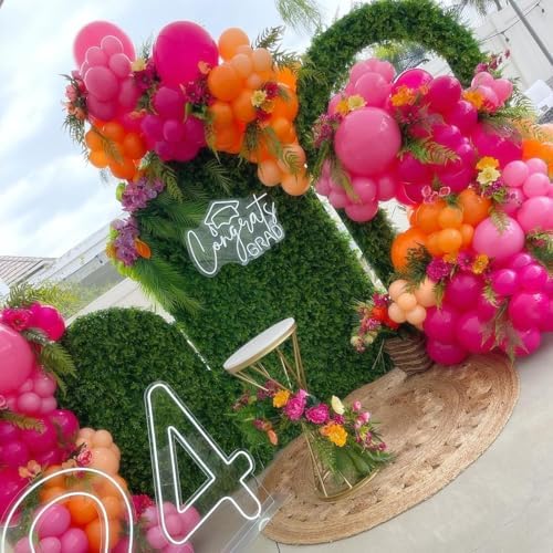 60 Piece Hot Pink Orange Balloons 12 Inch Party Decoration