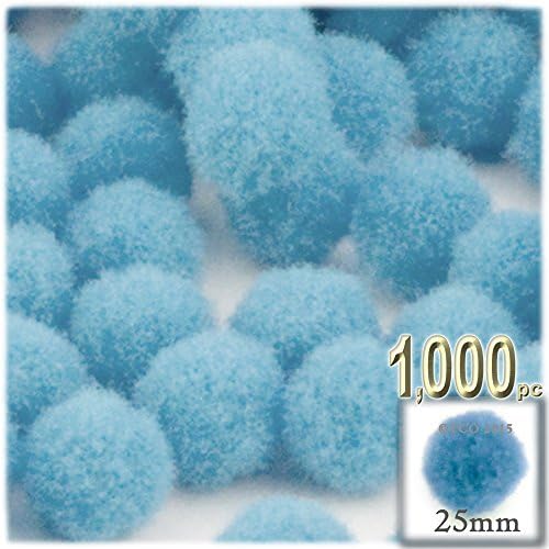The Crafts Outlet 1000 Piece Light Yellow Pom Poms 25mm