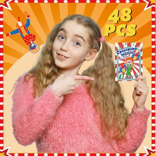 Hungdao 48 Pcs Circus Mini Activity Books for Kids