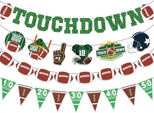 Football Party Decorations Set with 4 Banners