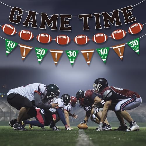 Football Banner Garland for Game Day Party Decor