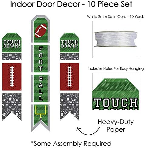 Big Dot of Happiness End Zone Football Door Banner Set