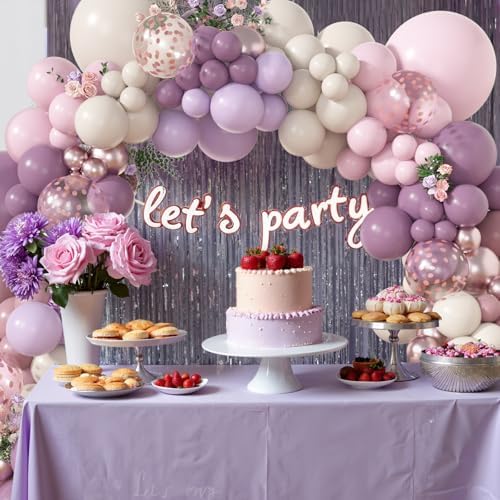 Amandir 173Pcs Dusty Purple Balloon Arch Kit
