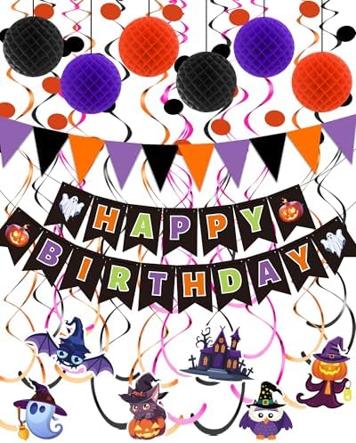Halloween Birthday Party Decorations Set