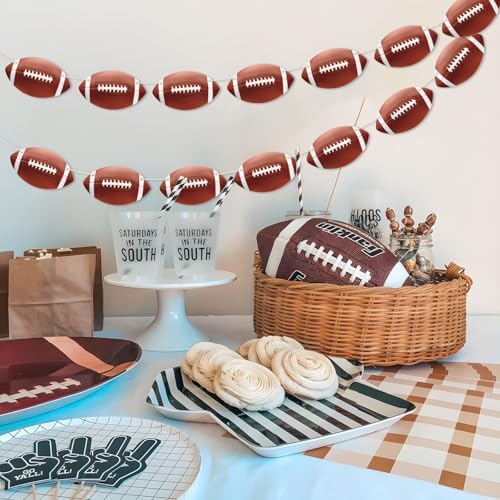 4pcs Football Themed Birthday Party Decorations Pre Strung Banners
