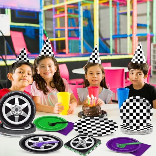 Monster Truck Party Supplies Set 24 pcs for Kids Birthday