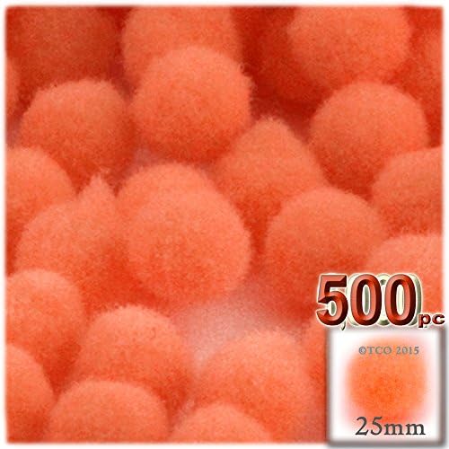 The Crafts Outlet 500-Piece Coffee Brown Pom Poms