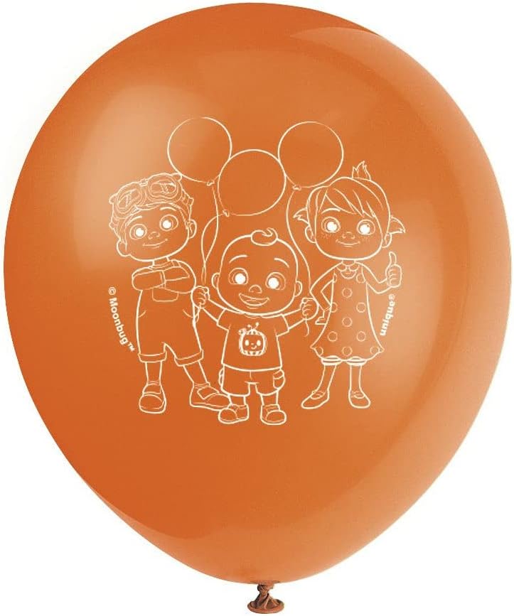 Cocomelon Latex Balloons 12 Inch Pack of 8