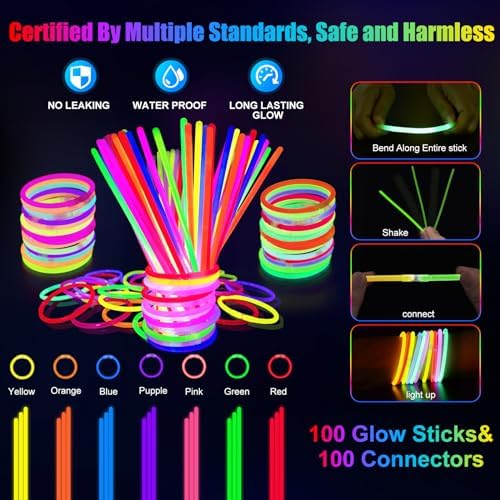 248PCS Glow Party Supplies Neon Light Kits