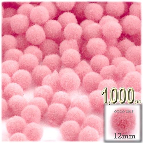The Crafts Outlet 1000 Piece Pom Poms Purple 12mm