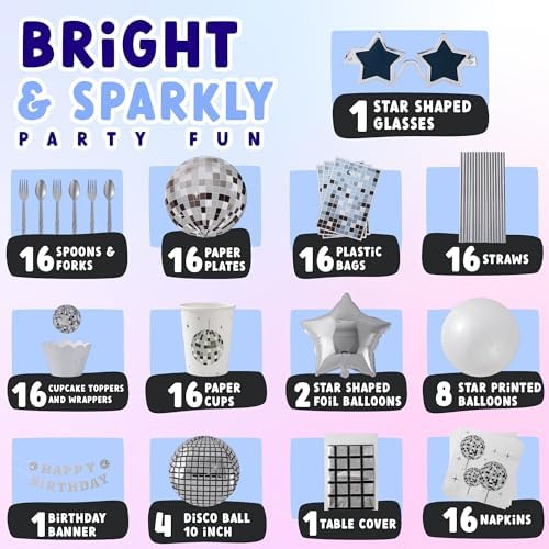 ecoZen Disco Birthday Decorations Set
