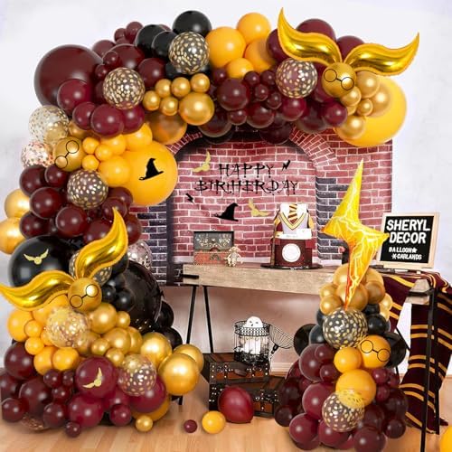 Ouddy Life Magical Wizard School Balloons Arch Kit 172pcs