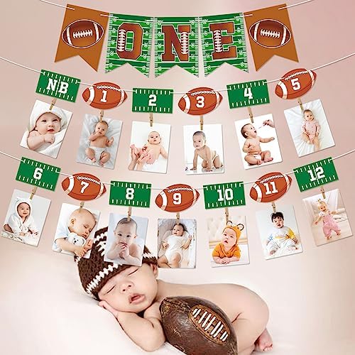 1st Birthday Football Theme Banner Decorations