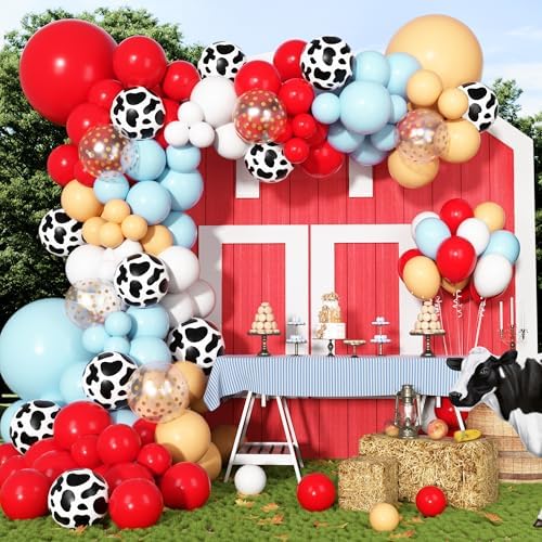 170Pcs Farm Animal Balloon Garland Arch Kit