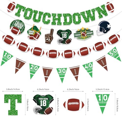 Football Party Decorations Set with 4 Banners
