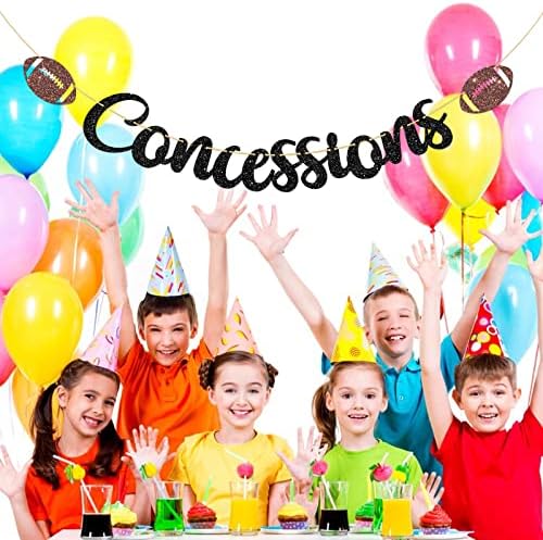 Dalaber Football Concessions Banner for Kids Birthday Decoration