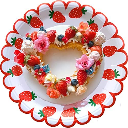 64 Piece Strawberry Themed Party Cutlery Set - Red for 16 Guests