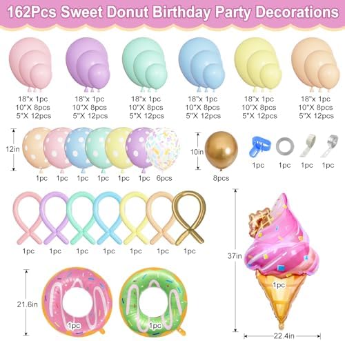 Pastel Donut Balloon Arch Garland Kit