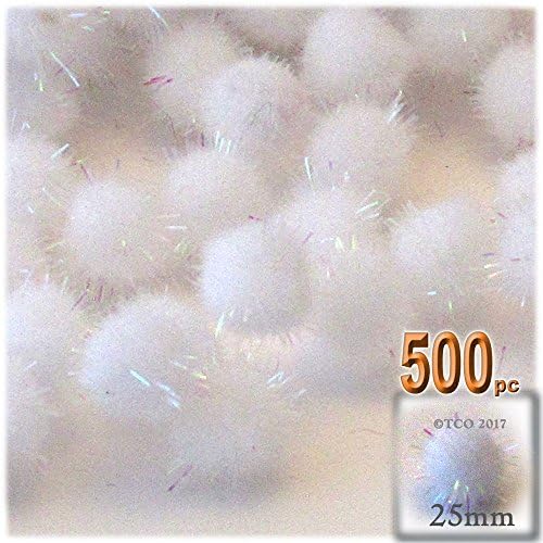 Crafts Outlet Chenille Sparkly Pom Poms Purple Porcupine 10-inch 500pc