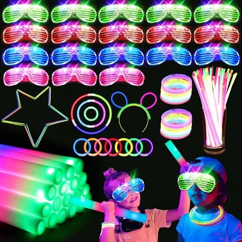 236PCS Glow in the Dark Party Supplies Set