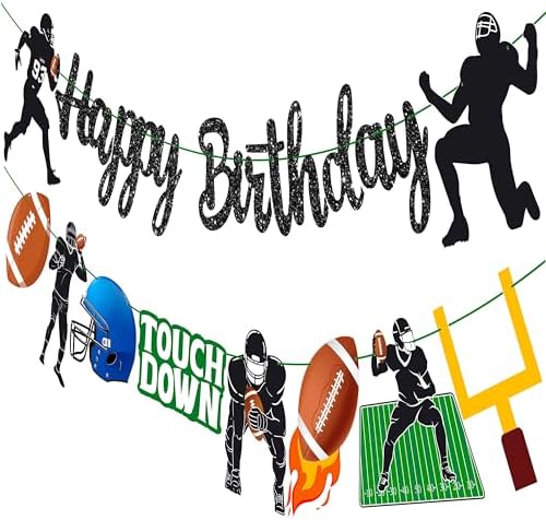 Football Birthday Party Banners 2pcs Decorations