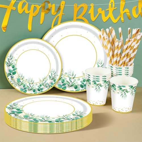 226 Pcs Sage Green Birthday Decorations for Women Girls