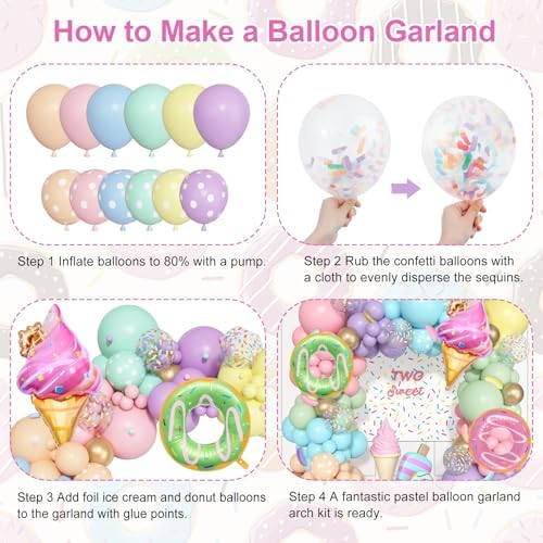 Pastel Donut Balloon Arch Garland Kit
