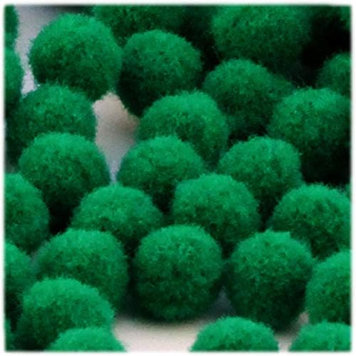 The Crafts Outlet 1000 Piece Acrylic Pom Poms Emerald Green