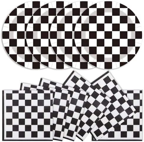 40Pcs Race Car Party Supplies Plates and Napkins