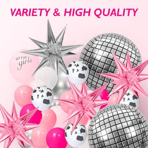 128pcs Disco Cowgirl Balloon Decor Kit