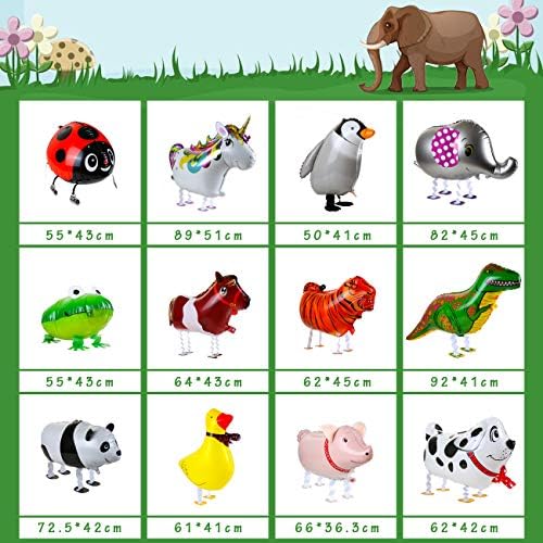 KESOTO 12PCS Cute Animal Balloons for Kids Party