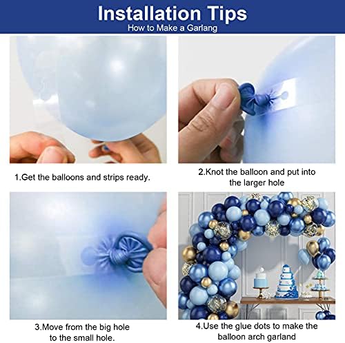 Paready 97PCS Navy Blue Balloon Garland Arch Kit