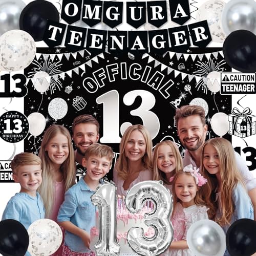 13th Birthday Decorations Set for Boys Girls
